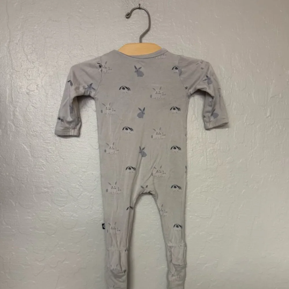 $23 ADD ON kyte baby easter print‎ bamboo footie 3-6M Zara Little Sleepies
